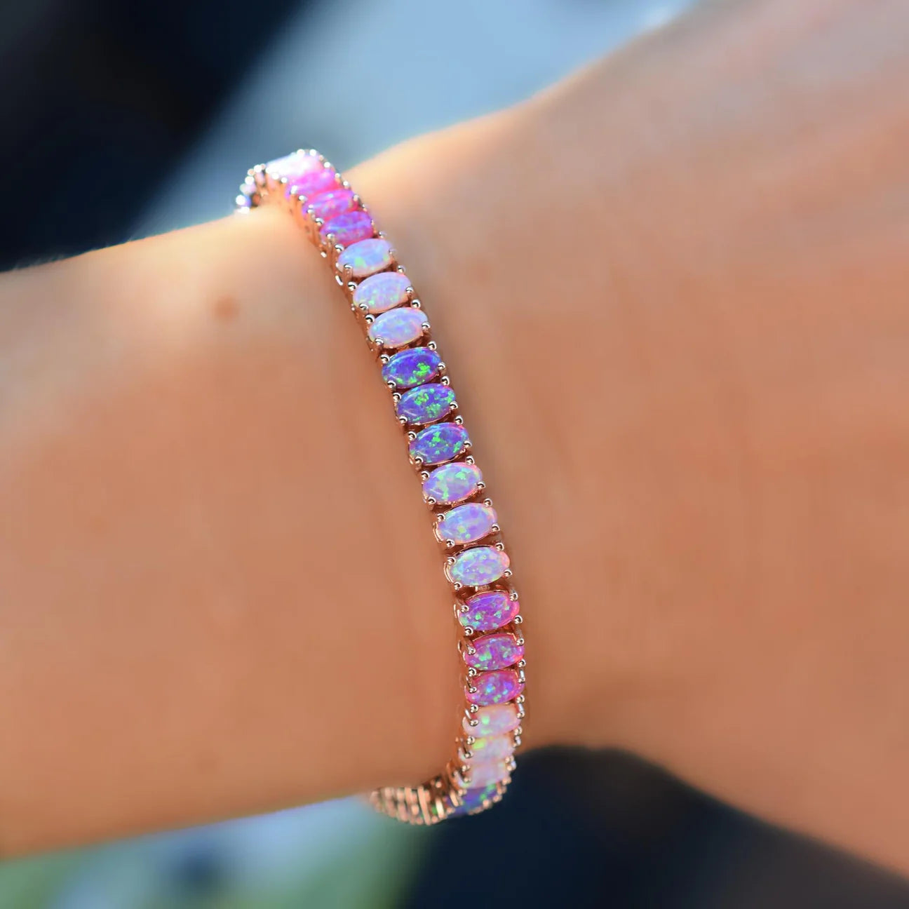 Rose Gold Pink Ombre Candy Bracelet