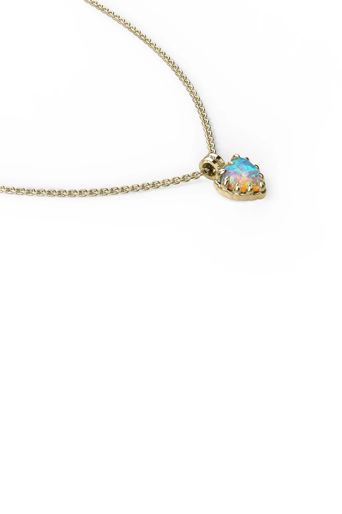 Love Claw Necklace Bello Opal Gold Plated