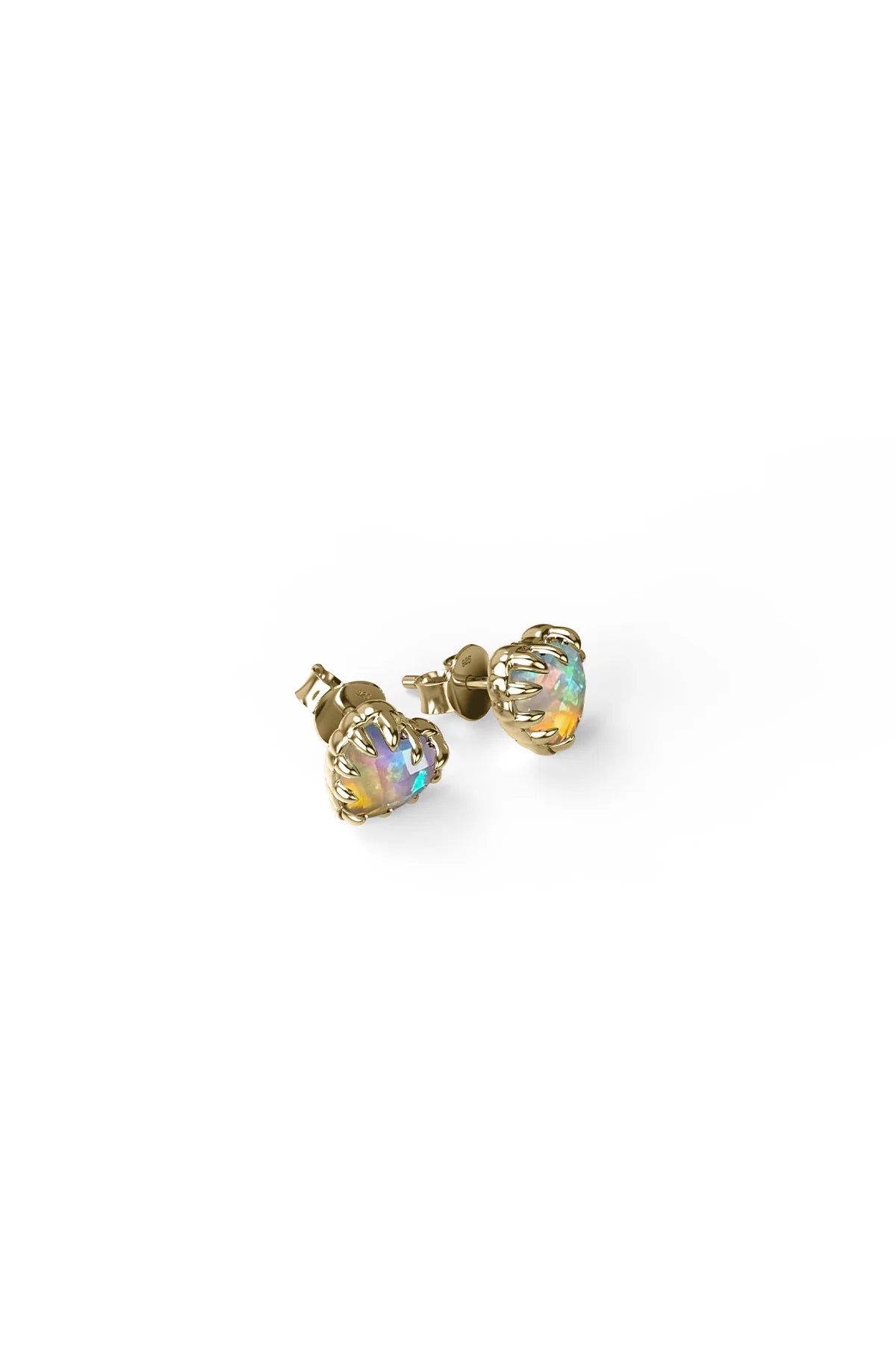 Love Claw Earrings Bello Opal Gold Plated