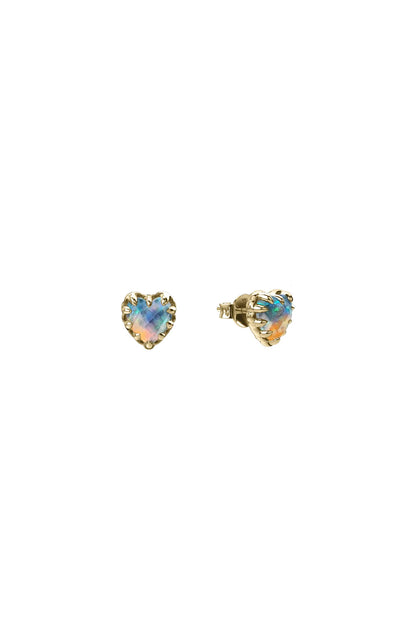 Love Claw Earrings Bello Opal Gold Plated