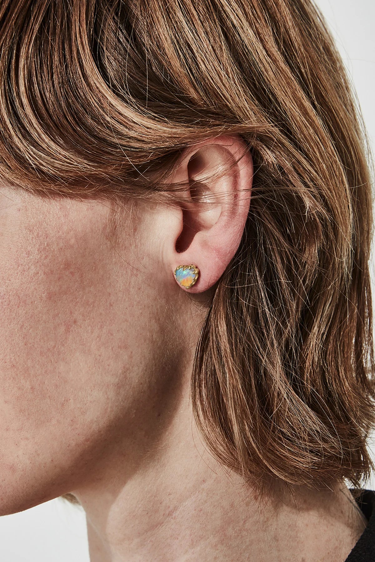 Love Claw Earrings Bello Opal Gold Plated