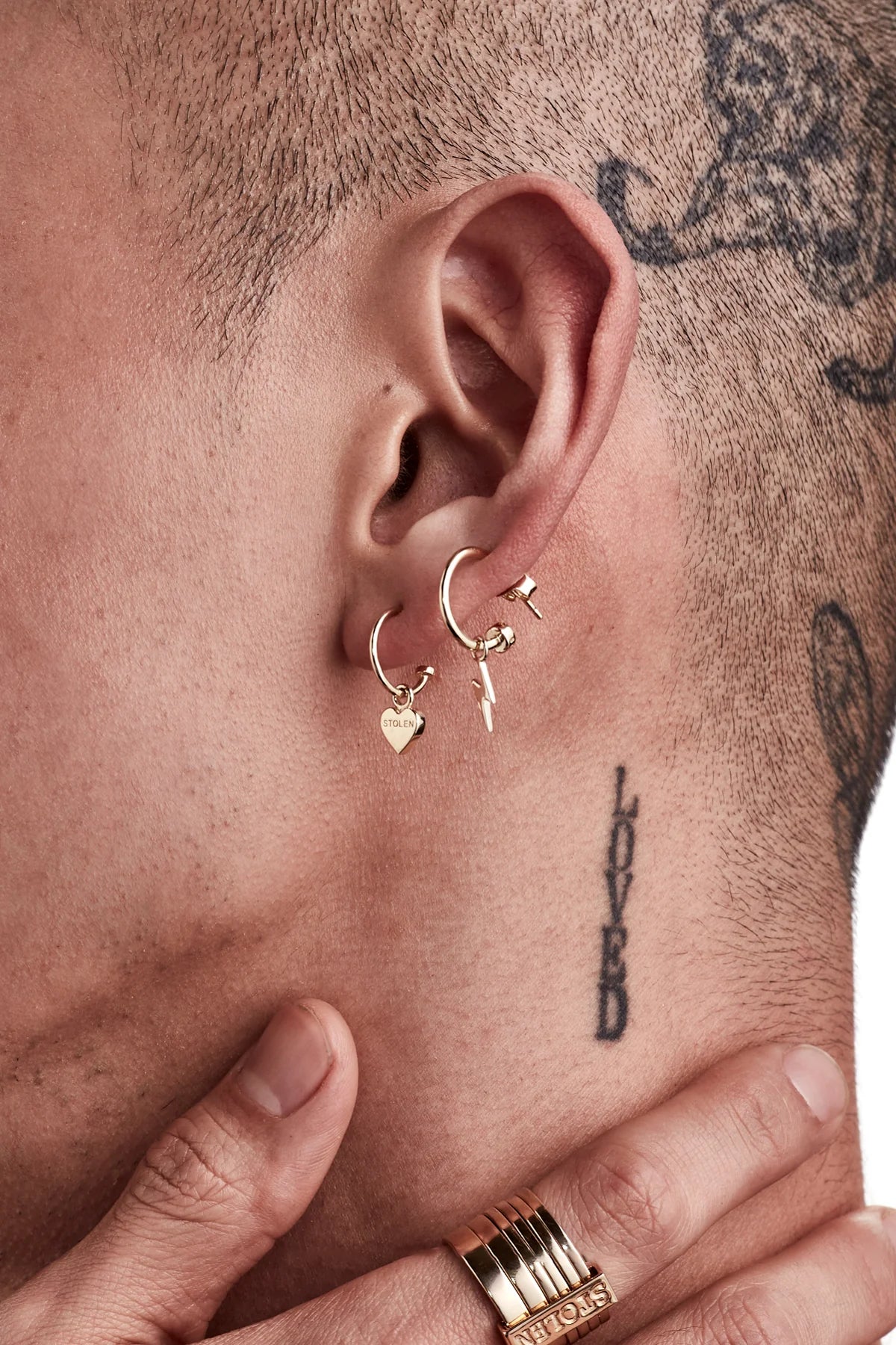 Stolen heart Anchor Sleepers Gold Plated