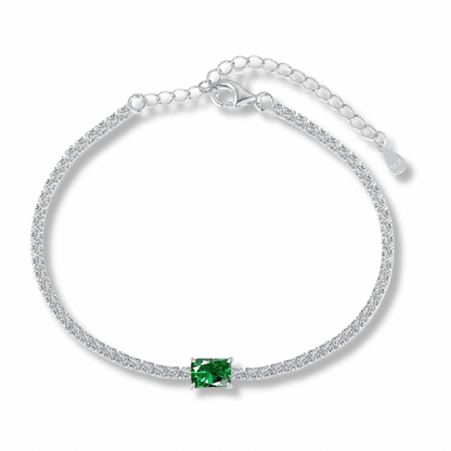 Ever After Emerald Tennis Bracelet Silver