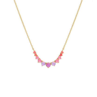 Pink Opal Ombre Cascade Necklace